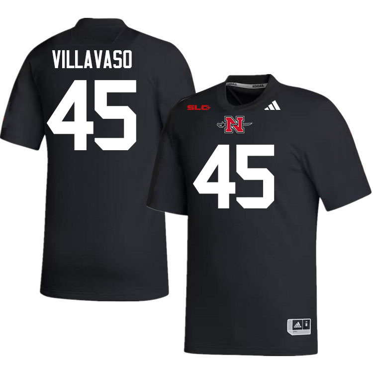 Nicholls Colonels #45 Alex Villavaso College Football Jerseys,Uniforms Stitched-Black